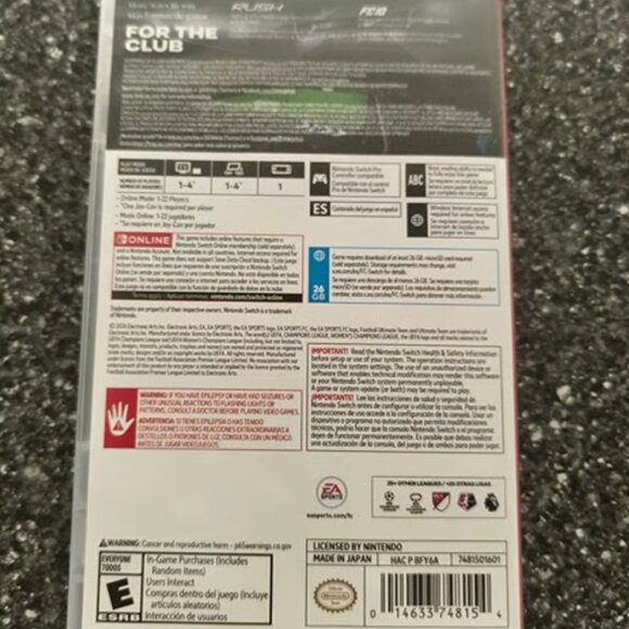 FIFA FC25 for Nintendo Switch - Used in Mint Condition - Picture 4 of 4